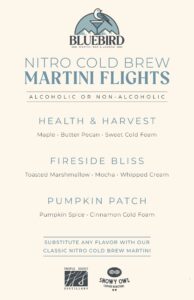 Bluebird flight menu.